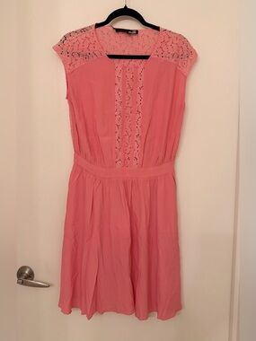$129 Love Moschino Coral Summer Dress & Pockets 8 M
